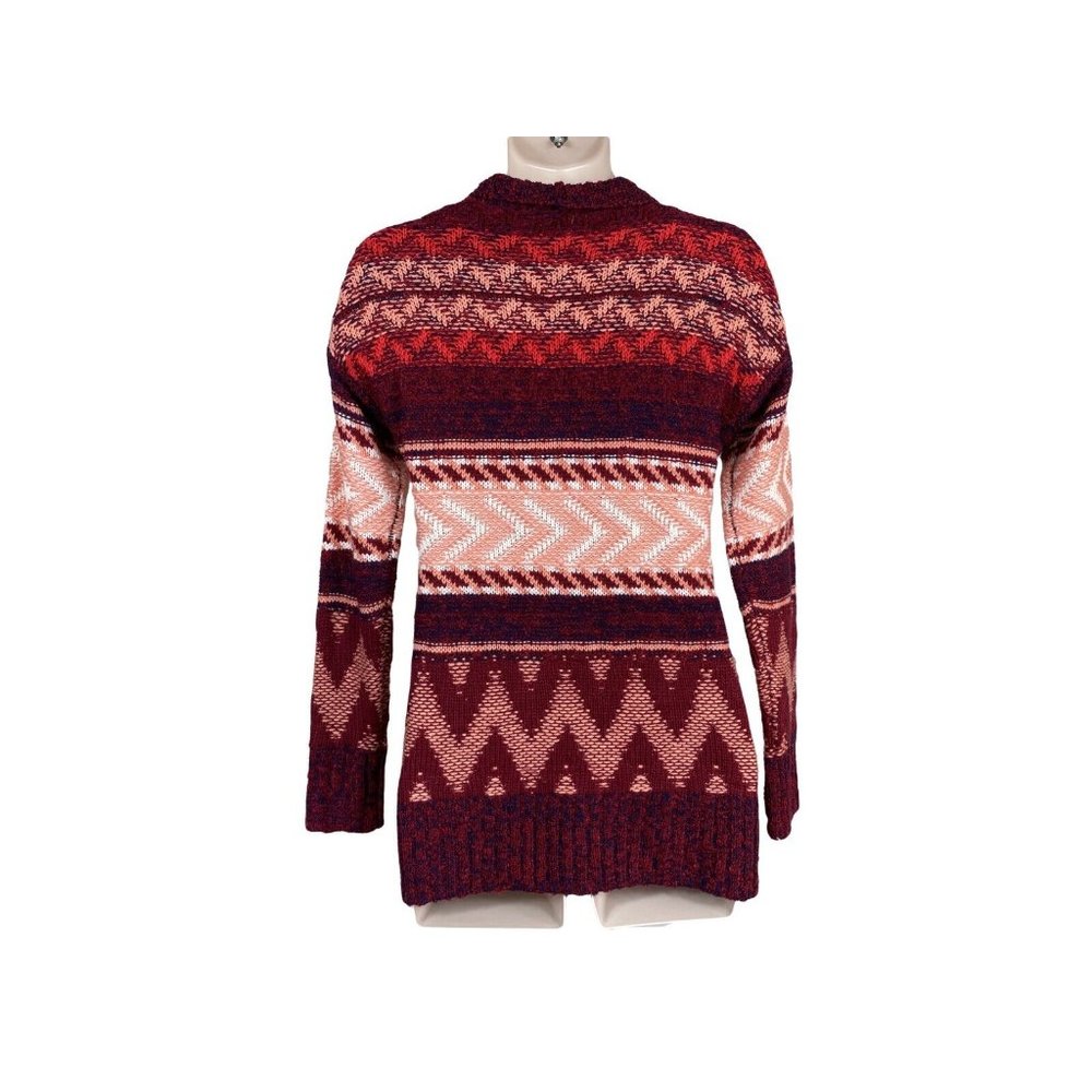 Womens Mossimo Sz L Multicolor Open Cardigan Long Sleeve Knit Sweater - Picture 5 of 7